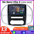 DAB+ Für Mercedes Benz Vito W447 10" Autoradio GPS Navi Android 13 CarPlay 2+64G