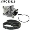 SKF VKMC 33843 Wasserpumpe + Keilrippenriemensatz passend für PEUGEOT 308 SW II