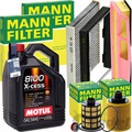 MANN INSPEKTIONSPAKET+MOTUL 5W-40 ÖL passend für 1.3 JTD FIAT PUNTO 188 IDEA 350