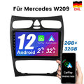 9"Android 12 Autoradio CarPlay GPS Navi DAB WIFI Für Mercedes Benz CLK W209 W203