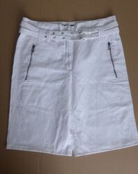 MARC CAIN DAMEN SHORTS N2 GR.36 38 LEINEN /BAUMWOLLE WEIß