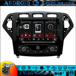 9"Android 12 Autoradio GPS SAT Navi DAB Carplay Stereo For Ford Mondeo MK4 07-10