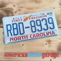 USA Nummernschild/Kennzeichen/license plate  *North Carolina First in Freedom * 