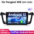 Für Peugeot 508 2011-2018 6+128G 9"Android 12 Autoradio GPS NAVI WIFI FM DAB+ BT