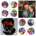 BANDANA SET GESICHTSMASKE HALS KOPFTUCH 100% BAUMWOLLE UNISEX GEMISCHTE FARBEN/MUSTER