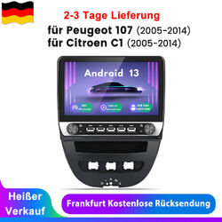 Carplay Android 13 Autoradio Für Peugeot 107 Citroen C1 Toyota Aygo GPS Navi 64G