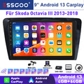 DAB+ 4+64G Android 13 Autoradio Carplay MIC KAM Für Skoda Octavia III 2013-2018