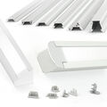 Aluminium Profile für LED Band Abdeckung Befestigungsclips Alu Schiene