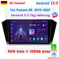 6+128G 8 Kern Für Passat B8 2015-2021 Android Autoradio GPS NAVI BT DAB+ Carplay