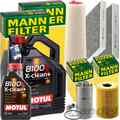 MANN INSPEKTIONSPAKET+6L MOTUL 8100 5W-30 ÖL passend für BMW 5er E39 520d 136 PS