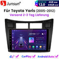 Für Toyota Yaris 2005-2012 Android 12 Carplay Autoradio GPS NAVI 4G WIFI BT DAB+