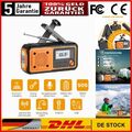 AM/FM Solar Radio Handkurbel SOS Notfall Handy Ladegerät LED Taschenlampe USB DE