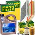 MANN INSPEKTIONSPAKET+5L ORIGINAL 5W-30 ÖL passend für OPEL ZAFIRA B 1.7 CDTI