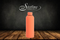 Thermosflasche aus Edelstahl 0,75l, orange Trinkflasche Thermoskanne TOP