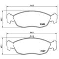 BREMBO Bremsbelagsatz Scheibenbremse vorne für Citroën Xsara 1.4i 1.8i