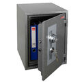 B-Ware Tresor MCW-L48, feuerfest Safe Geldschrank 44kg Metall 52x36x39cm grau