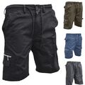 Herren Shorts Bermuda Cargo Pants Vintage Casual Sommer Capri Kurze Hose 2023