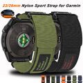 Nylon Quick Fit Armband Für Garmin Fenix 7 6 5 7X 6X 5X/EPIX/Instinct 2X/Tactix