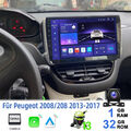 32G Android 13 Autoradio GPS Navi Für Peugeot 2008/208 2013-2017 Carplay kam SWC