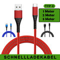 Schnell Ladekabel Datenkabel USB Kabel für Samsung S24 A55 A15 A35 S23 S22 Ultra