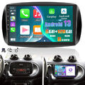 Für Smart Forfour Fortwo 453 ﻿Carplay Android Autoradio GPS NAVI BT DAB+ 6+128GB