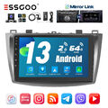 64G Android 13 DAB+ Carplay Für Mazda 3 2010-2013 Autoradio 2+64G GPS NAV BT Kam