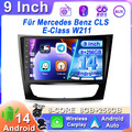 Android 14 Autoradio GPS Navi CarPlay BT Für Mercedes Benz CLS E-Class W211 W219