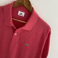 Lacoste Poloshirt Größe FR7 2XL XXL Herren rot normale Passform lässig kurzarm