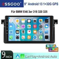 32GB Android 13 Autoradio Navi GPS NAV Carplay WIFI RDS für 3er BMW E46 318 320d