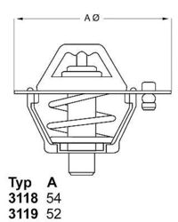 BorgWarner (Wahler) (3119.88) Thermostat Kühlmittel für DAIHATSU TOYOTA