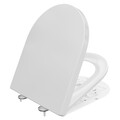 WC Sitz D-Form aus Duroplast Toilettendeckel mit Absenkautomatik Toilettenbrille