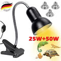 Schildkröten Wärmelampe Reptilien Terrarium Lampe UVA UVB 25+50W Heizlicht DHL