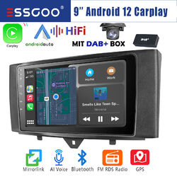 DAB+ Android 12 CarPlay Autoradio Navi RDS BT Für Mercedes Benz Smart Fortwo 451