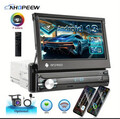 2+64G 1Din 7" Android 13 Manual Flip Out Autoradio BT GPS Wifi Carplay + Kamera