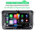 2+64GB Android 13 Apple Carplay Autoradio GPS Navi Für VW GOLF 5 6 Passat Touran