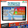 8GB+256GB 9"Android 14 Autoradio Car Stereo GPS Navi BT-5.0 Camera RDS Carplay