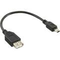 InLine® USB 2.0 Adapterkabel Buchse A zu Mini-5-pol. Stecker schwarz 0,2m