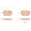 1x Bremsbelagsatz, Scheibenbremse TRW GDB1612 passend für BMW MINI