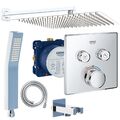 Unterputz Duschsystem, Kopfbrause 360 x 360 mm, Grohe SmartControl, Regendusche