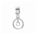 Charm 925 Silber Dangle Katze Herz Steinchen - Anhänger für Pandora Armband