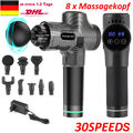 30 Modi Electric Massage Gun Massagepistole Massager Muscle Massagegerät+8 Köpfe