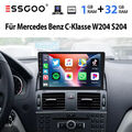 Für Mercedes Benz C-Klasse W204 S204 Android 13 CarPlay Autoradio KAM GPS NAVI