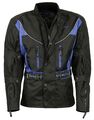 Bangla Herren Motorrad Jacke Textil Motorradjacke Cordura Blau schwarz XL