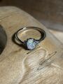 Ring 925 Silber Mit Opal Und Zirkonia