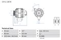 BOSCH Lichtmaschine Generator Lima 0 986 048 301 +134.43€ Pfand für OPEL MERIVA