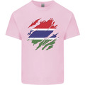 T-Shirt Torn Gambia Flagge gambischer Tag Fußball Herren Baumwolle T-Shirt Top