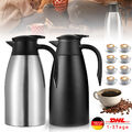 Thermoskanne 2L Edelstahl Isolierkanne Kaffeekanne Thermosflasche Teekanne NEU