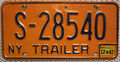 New York USA Nummernschild Trailer 1982 US Kennzeichen License Plate [S28540]