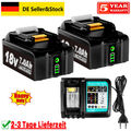 18V 7000mAH Akku Für Makita 9.0Ah BL1860B BL1850 BL1830 1840 Led + Ladegerät DE