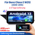 4G Für Mercedes Benz E-Klasse W212 NTG4.5 Carplay Android Autoradio Navi 4+64GB